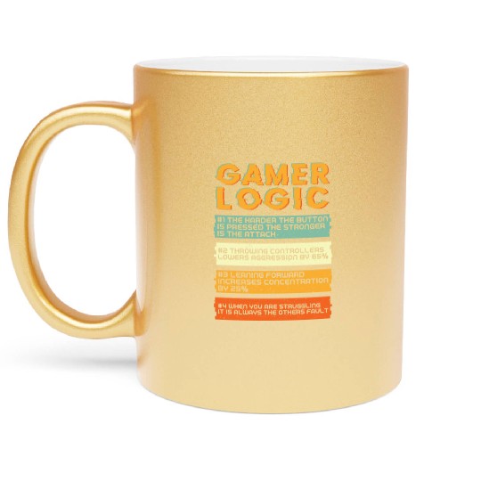 Gamer Logic Gaming Metallic Mugs