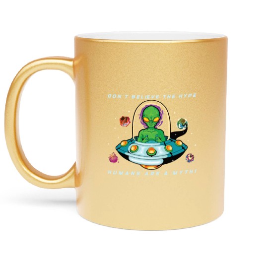 Alien Extraterrestrial Area 51 UFO Space Geek Gift Metallic Mugs