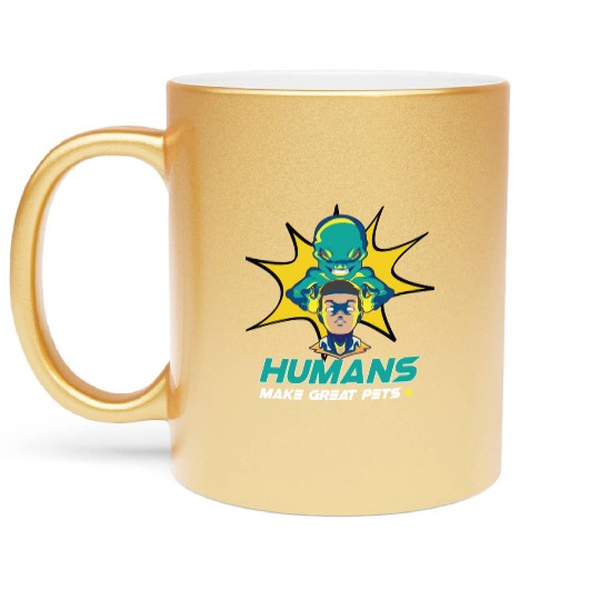 Alien Extraterrestrial Area 51 UFO Space Geek Gift Metallic Mugs