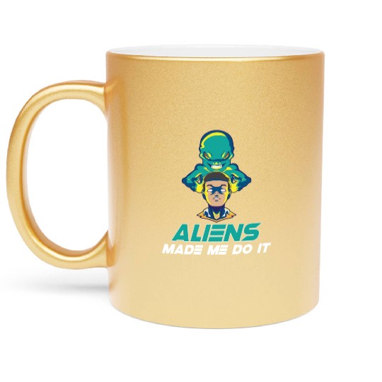 Alien Extraterrestrial Area 51 UFO Space Geek Gift Metallic Mugs