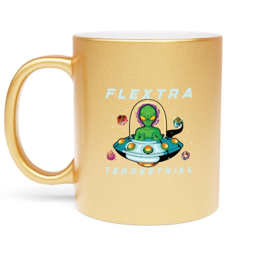 Alien Extraterrestrial Area 51 UFO Space Geek Gift Metallic Mugs