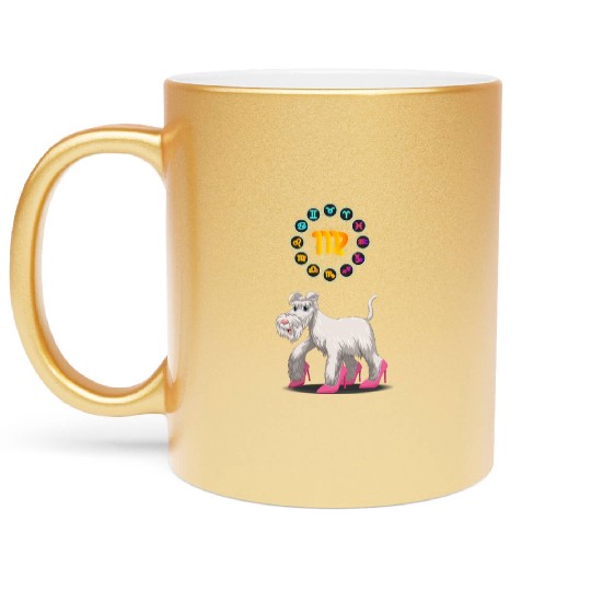 Funny Dog Lover Horoscope Virgo Zodiac Sign Cool Metallic Mugs