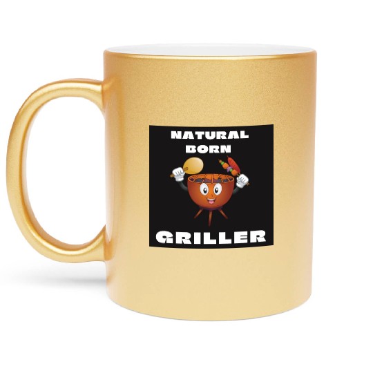 Natural Born Griller Metallic Mugs