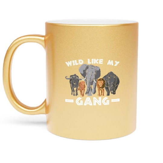Bold As A Lion Gang Animal Wild Animals Lifestyle Metallic Mugs