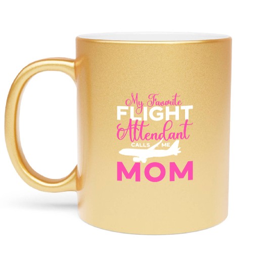 Flight Attendant Stewardess Cabin Crew Metallic Mugs