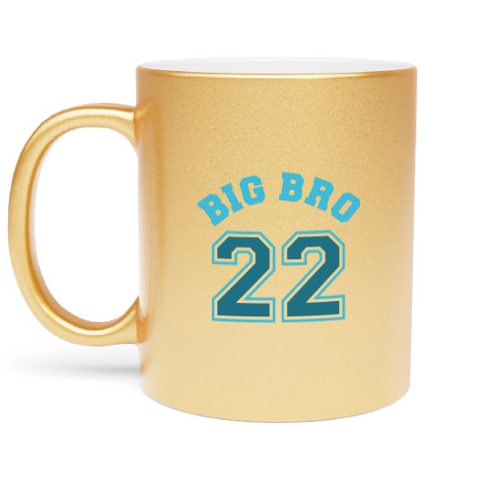 Big Bro 2022 Big Brother Baby Pregnancy Birth Boy Metallic Mugs