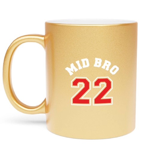 Mid Bro 2022 - Middle Brother Baby Birth Boy Metallic Mugs