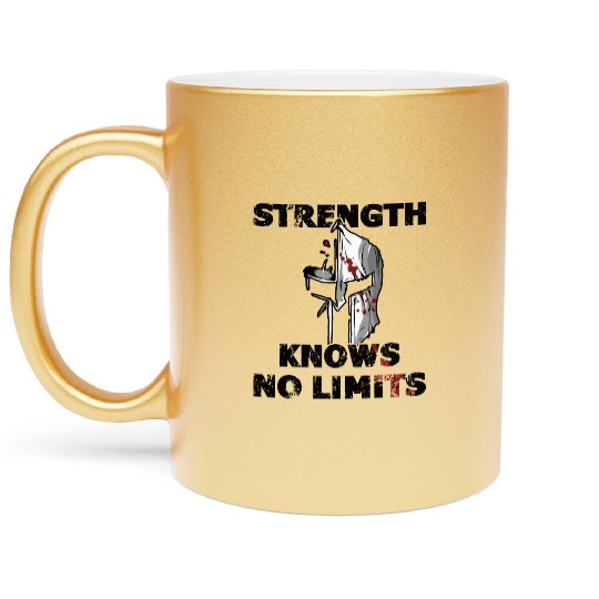 Strongman strength gym sport fitness bodybuilding Metallic Mugs