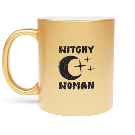 Witchy Woman - magic halloween Metallic Mugs