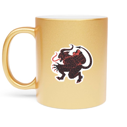 krampus Metallic Mugs
