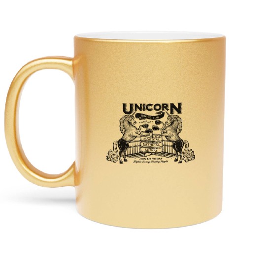 Unicorn Boxing Club Metallic Mugs