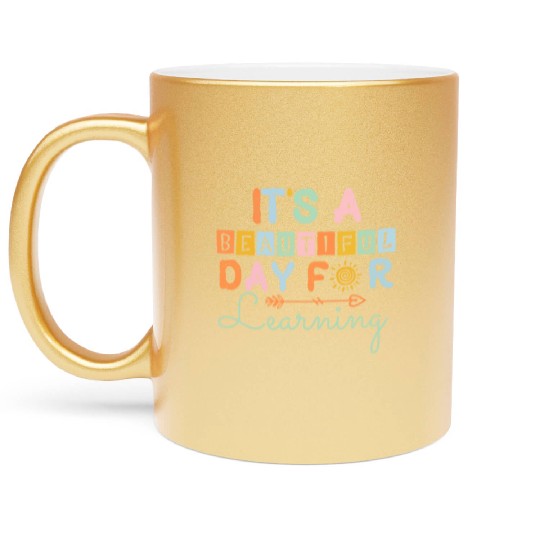 Inspirational Elementary Teacher Preschool Teachin Metallic Mugs