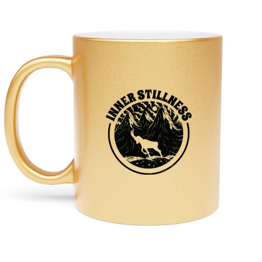 Serenity Nature Lover Hiking Mountains Campers Metallic Mugs