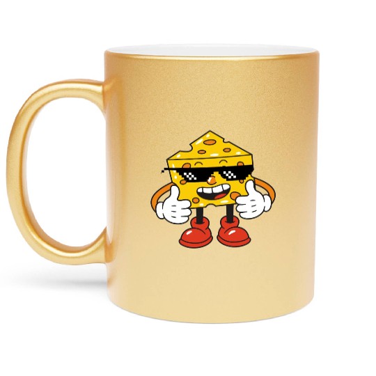thug life cheese Metallic Mugs