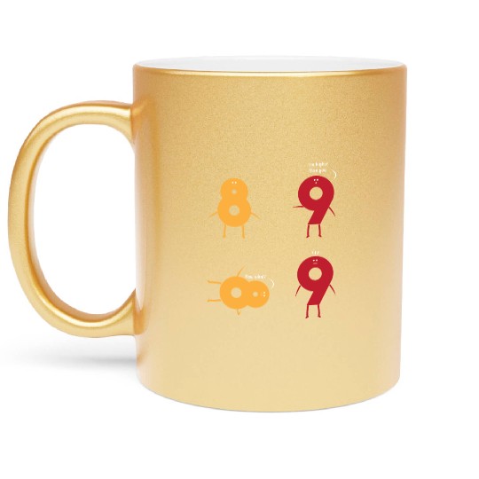 Engineering Infinity Number Eight Funny Math Pun Metallic Mugs