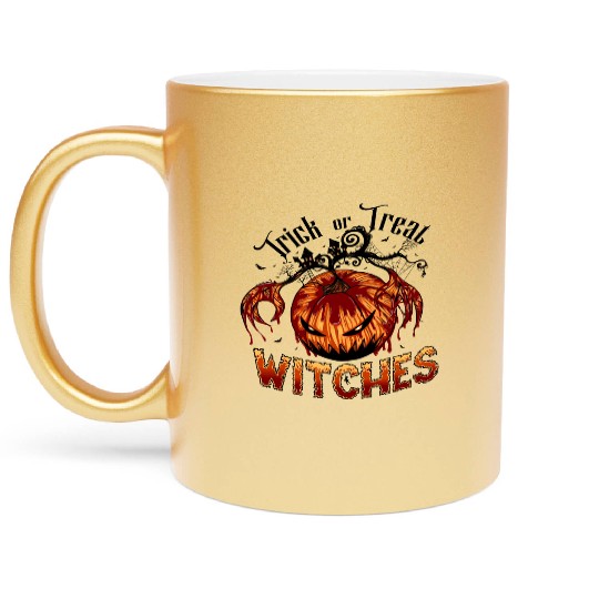Trick or Treat Witches Metallic Mugs