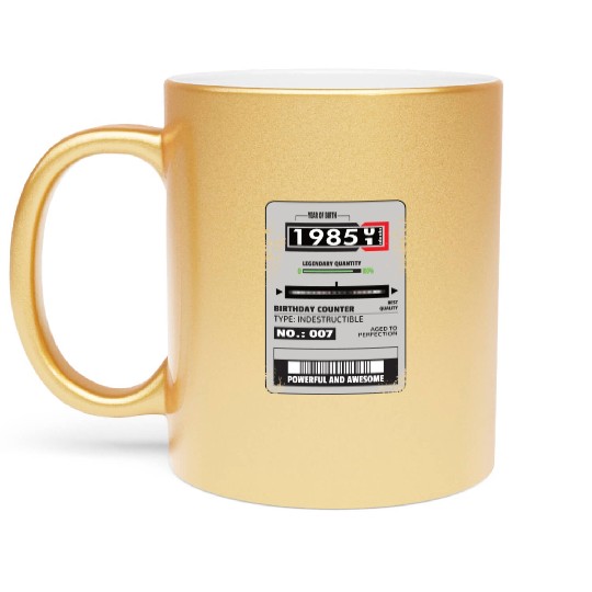 electricity meter birthday 1985 electrician gift Metallic Mugs