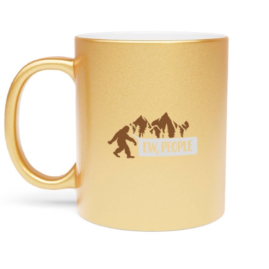 Yeti quote ew people Metallic Mugs