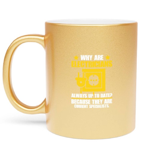 Electrician Construction Electrician Metallic Mugs