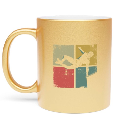 Parkour Free Running Traceur Retro Metallic Mugs