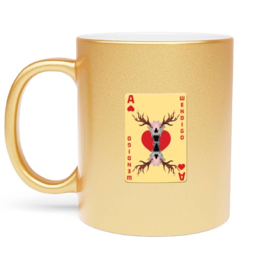 Folk Creature Card Wendigo Halloween Cryptid Metallic Mugs