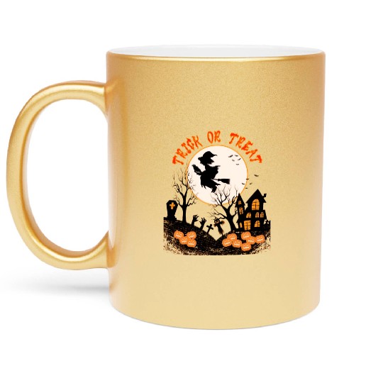 HAPPY HALLOWEEN TRICK OR TREAT Metallic Mugs
