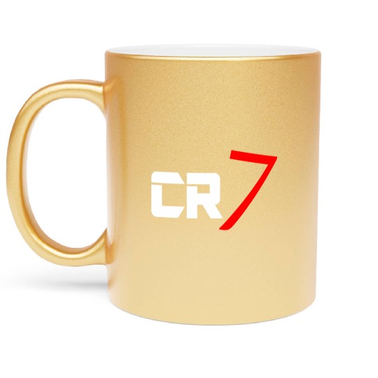 cr7 cristiano white Metallic Mugs