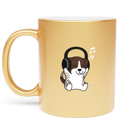 Music Lover German Shorthaired Pointer Metallic Mugs