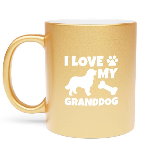 I Love My Granddog Bernese Mountain Dog Metallic Mugs