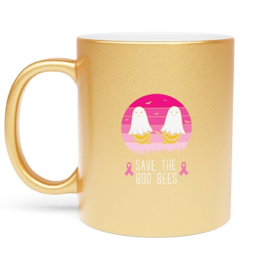 Save the Boo Bees Breast Cancer Awareness Metallic Mugs
