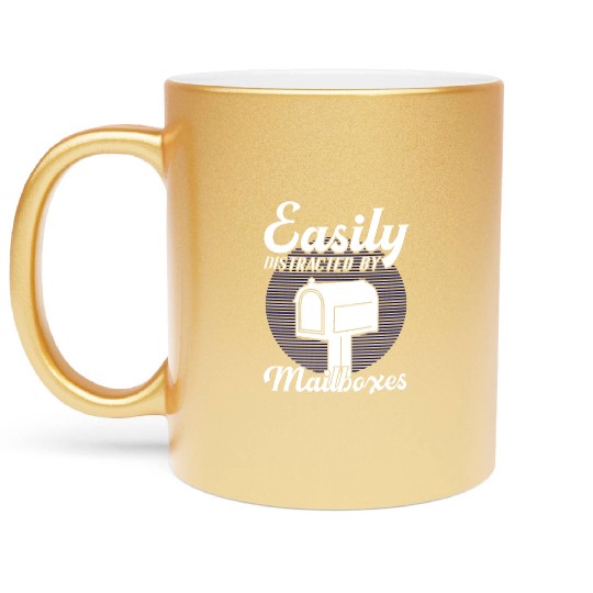 Postman Mail Carrier Post Office Postal Worker Metallic Mugs
