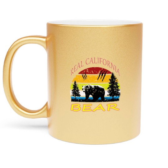 California BEAR Metallic Mugs