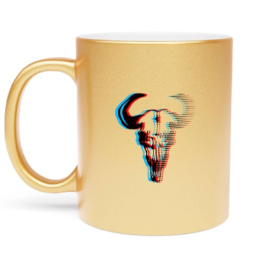 Buffalo skull Metallic Mugs
