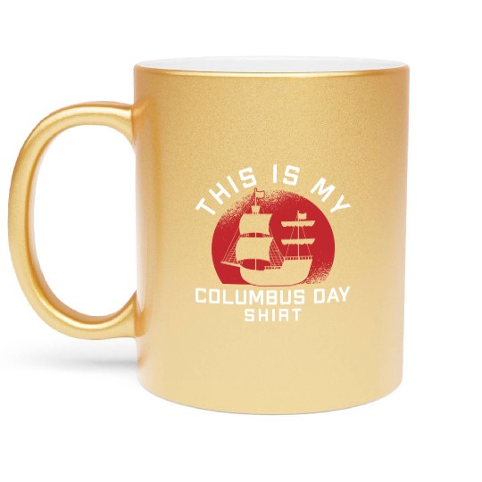 Columbus Day 1492 Metallic Mugs