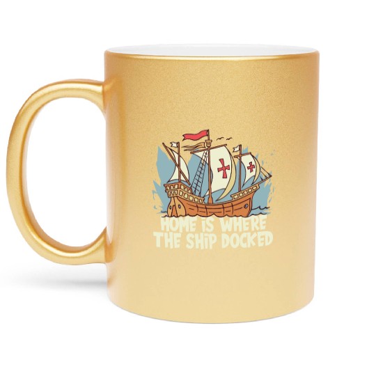 Columbus Day 1492 Metallic Mugs