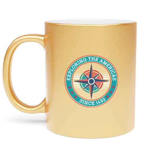 Columbus Day 1492 Metallic Mugs
