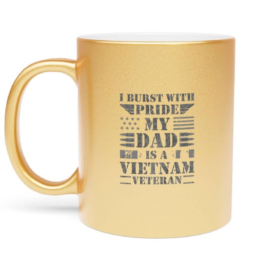 Proud Son Daughter of A Vietnam Veteran Metallic Mugs