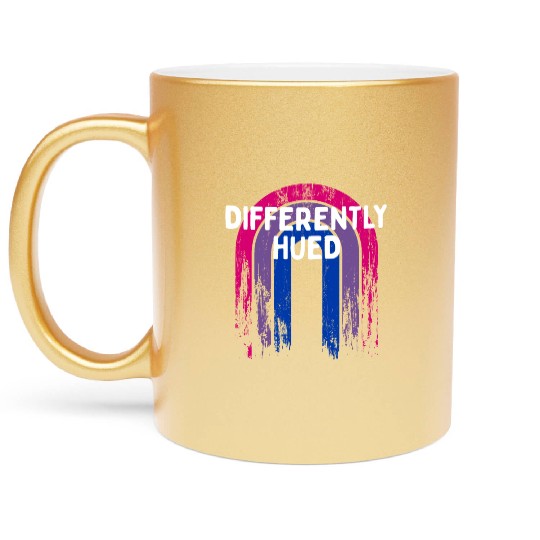Differently Hued Bisexual LGBTQ Bi Pride Metallic Mugs