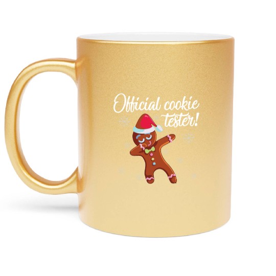 Official Christmas Cookie Tester Metallic Mugs