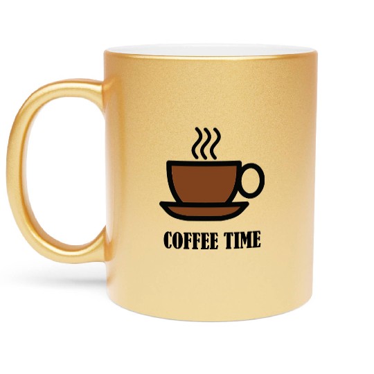 Coffee Time Metallic Mugs