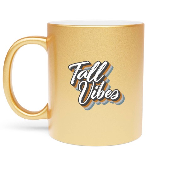 Halloween Theme Fall Vibes Coffee Lover Mug Gift, Metallic Mugs