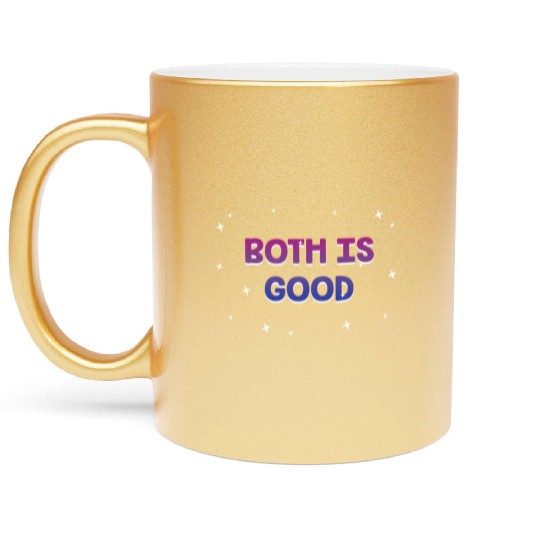 Both is Good Bisexual LGBTQ Bi Pride Positivity Metallic Mugs