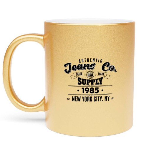 New York City Born In 1985 Vintage Birthday Metallic Mugs