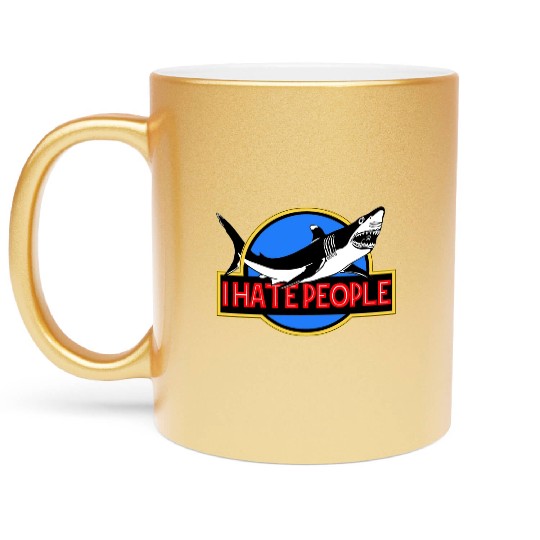 I hate people Metallic Mugs