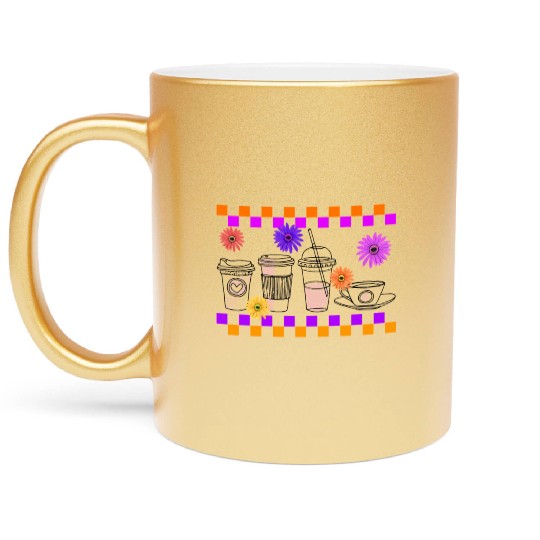 Halloween Metallic Mugs, Cute Halloween Coffee Latte