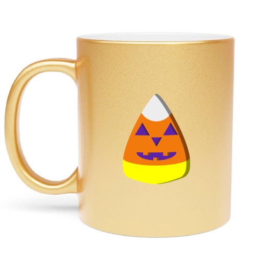 candy corn jack o lathern Metallic Mugs