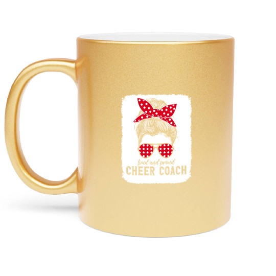 Witty Cheer Coach Lifestyle Ironic Sarcastic Quote Metallic Mugs
