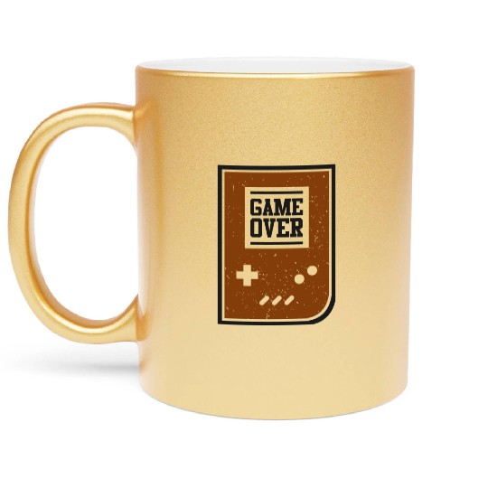 Game Over Video Game Player Gamer Gaming Gifts Metallic Mugs