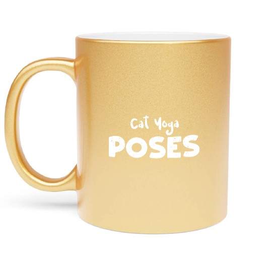 Cat Yoga Poses - Workout Metallic Mugs