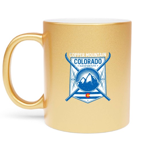 Copper Mountain Colorado Ski Mountains Metallic Mugs